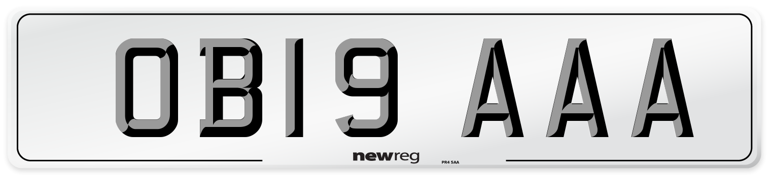 OB19 AAA Number Plate from New Reg